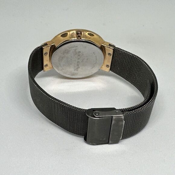 Skagen SKW2120 Womens Stainless Steel Mesh Analog Black Dial Quartz Watch HME442 - Picture 10 of 11